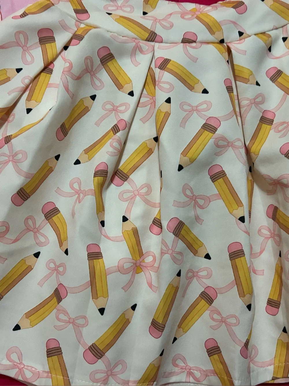 KIDS PINK PENCIL BOW OUTFIT